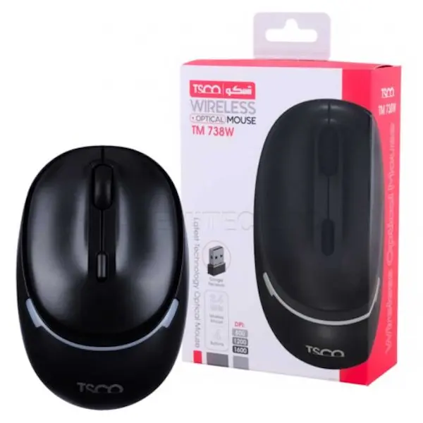 ماوس بی سیم تسکو مدل TSCO TM738W مشکی