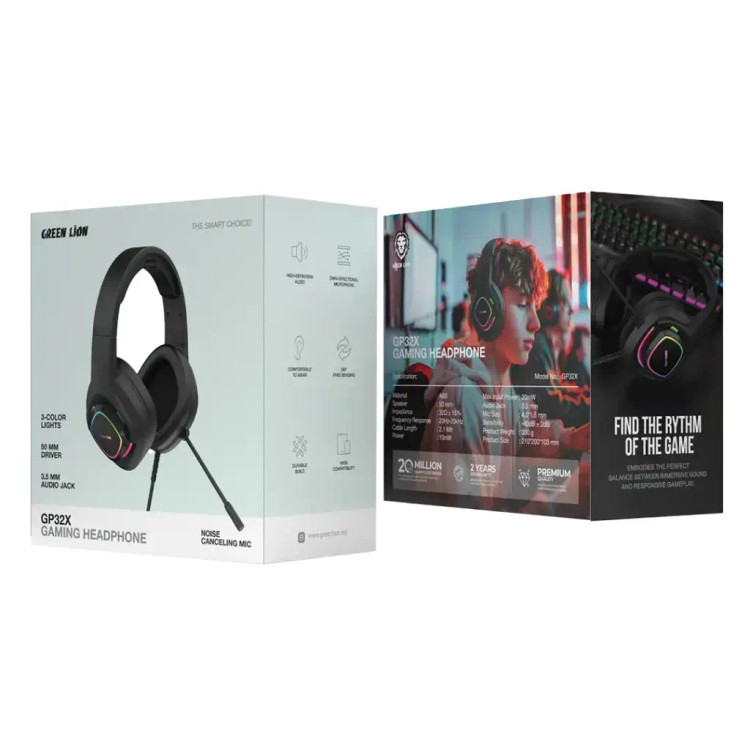 هدفون گیمینگ GP32X گرین Green GP32X Gaming Headphone
