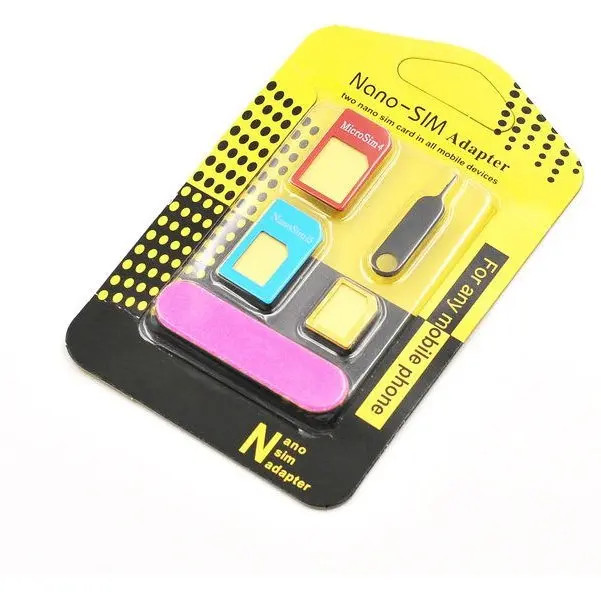 تبدیل سیم کارت های نانو و میکرو Nano Sim Adapter به 5 در1