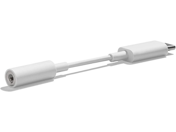 کابل تبدیل USB-C به جک 3.5 میلیمتری سفید مناسب دستگاه های هوآوی و شیامی
