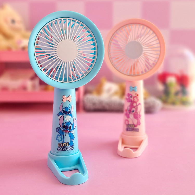 پنکه دستی و رومیزی شارژی و استند گوشی به مدل Mini Fan NO.XJD-267 آبی