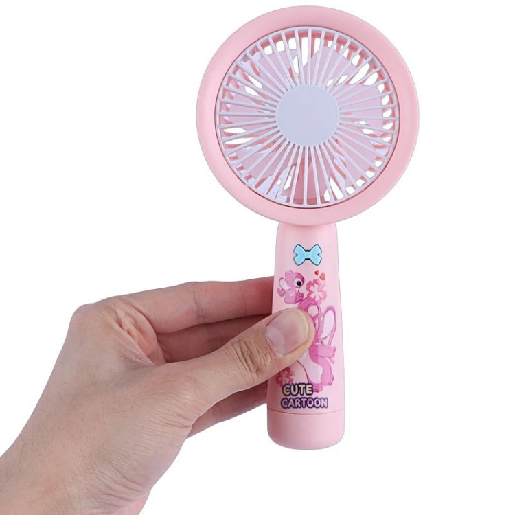 پنکه دستی و رومیزی شارژی و استند گوشی به مدل Mini Fan NO.XJD-267 صورتی