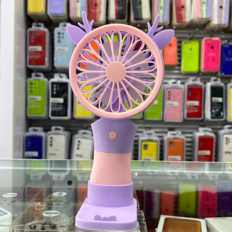 پنکه فن دستی و رو میزی شارژی استند دار گوشی مدل summer