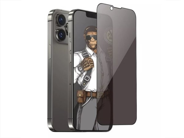 گلس و محافظ صفحه نمایش شیشه ای حریم شخصی نانو مدل آیفون14 پرومکس blueo 3D anti peep glass apple iphone 14 pro max