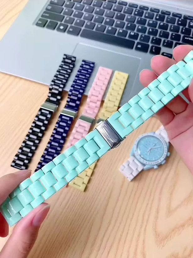 بند سرامیکی مدل One Bead مناسب برای اپل واچ 42/44/45/49 میلی متری به رنگ فیروزه ایی