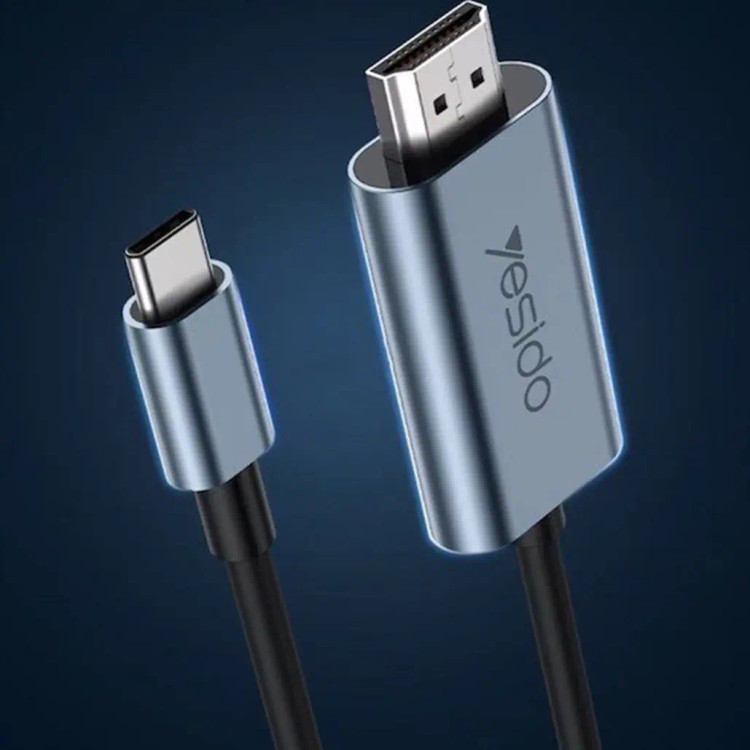 کابل تبدیل USB-C به HDMI یسیدو مدل HM10 طول 2 متر