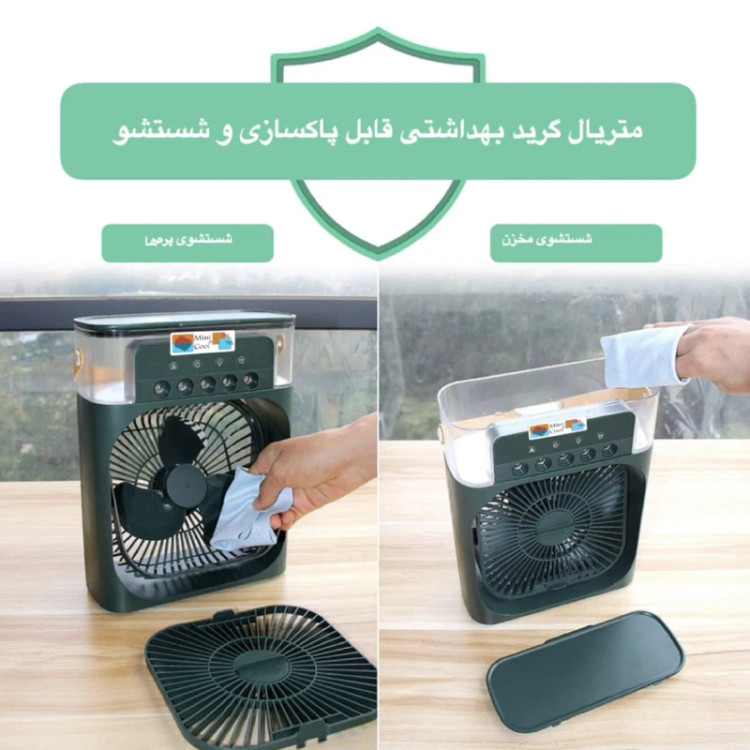 پنکه رومیزی مدل Turbo Spray مه پاش مدل nova مشکی