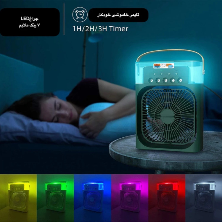 پنکه رومیزی مدل Turbo Spray مه پاش مدل nova مشکی