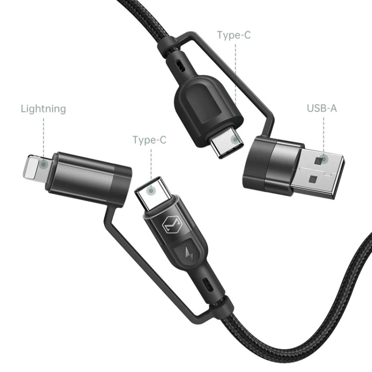 کابل تبدیل USB / USB-C به لایتنینگ / USB-C مک دودو مدل MC-CA-8070 طول 1.2 متر
