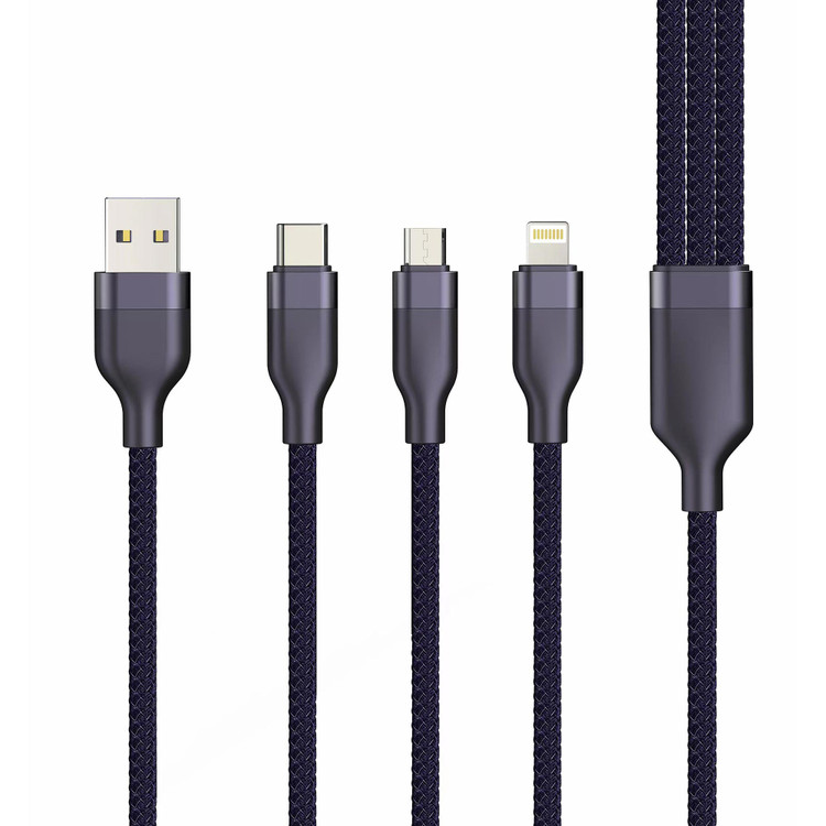 کابل تبدیل USB به لایتنینگ / USB-C / MICRO USB هیسکا مدل LX-32 طول 1.2 متر اصلی