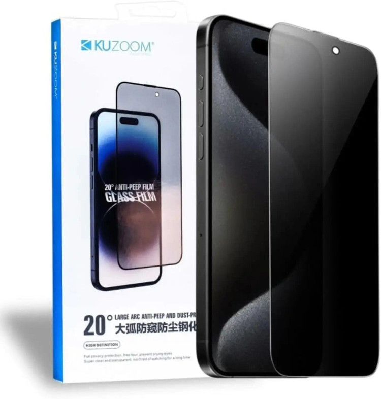 گلس پرایوسی 360 درجه آیفون 17 پرو کوزوم KUZOOM ANTI-PEEPING اصلی