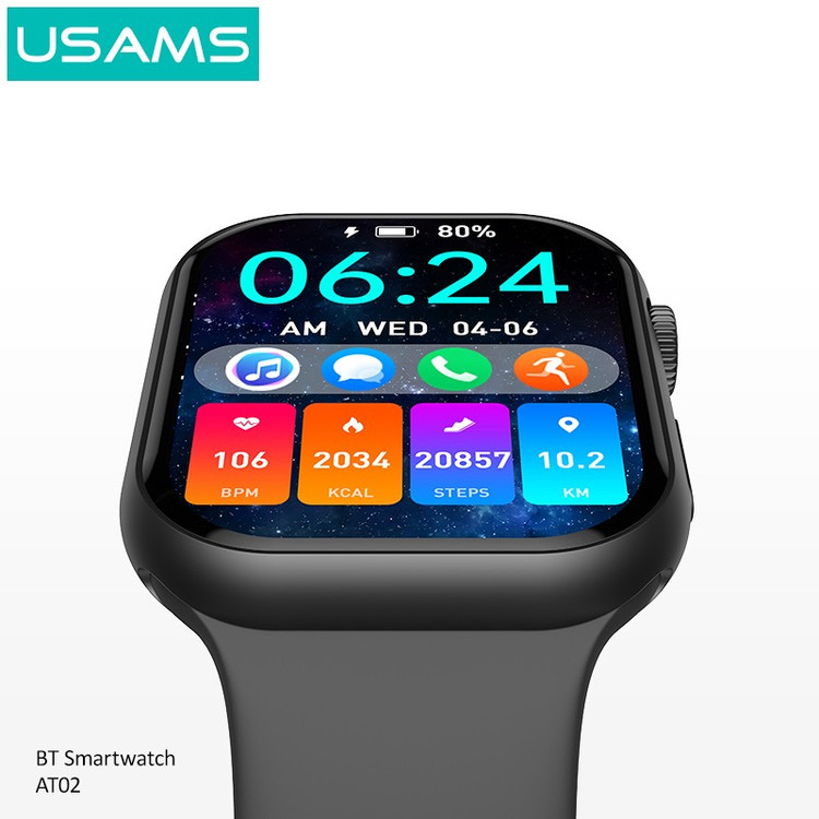 ساعت هوشمند 44 میلی متری برند USAMS مدل AT02