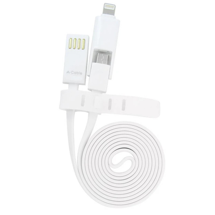 کابل شارژ 2 در 1 ARUN مدل B110M6 لایتنینگ و MICRO USB طول 1 متر