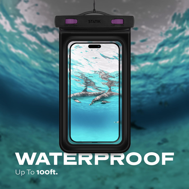 کاور ضد آب گوشی موبایل یوسمز تا 7 اینچ USAMS YD014 Double pocket waterproof سفید