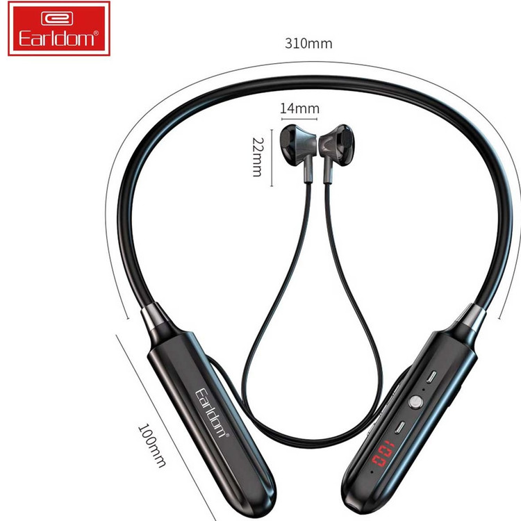 هدفون بلوتوثی گردنی ارلدام مدل ET-BH67-نمایشگر دیجیتال-Bluetooth 5.2