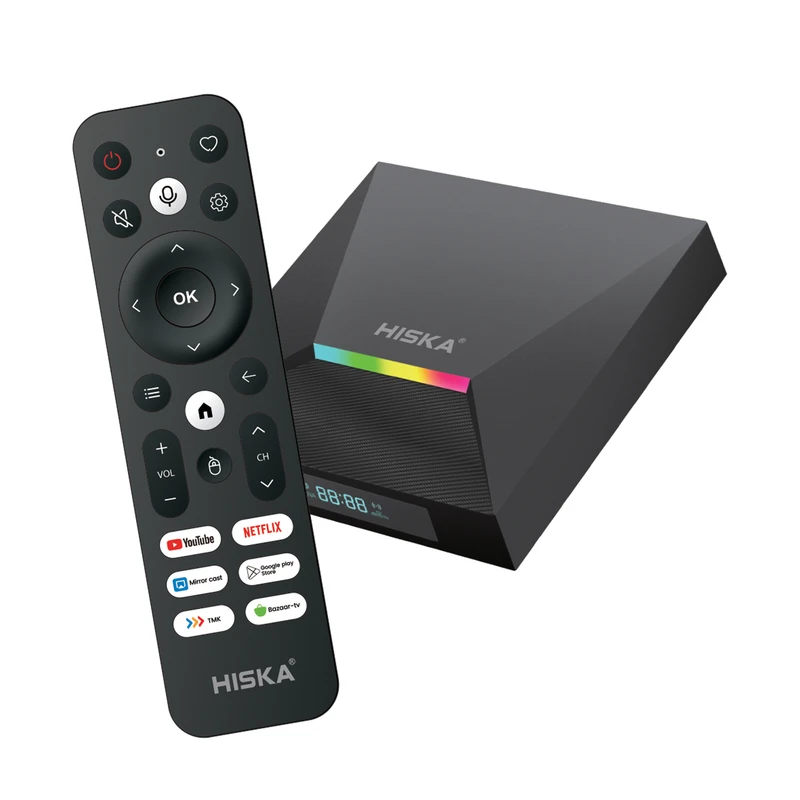 اندروید باکس هیسکا مدل HISKA BOX A12 | رم 2 گیگ | حافظه 16 گیگ | Android TV 12 | پشتیبانی از 8K