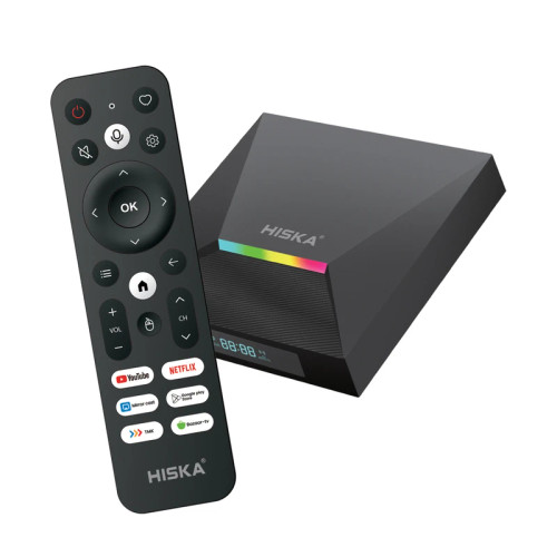 اندروید باکس هیسکا مدل HISKA BOX A12 | رم 2 گیگ | حافظه 16 گیگ | Android TV 12 | پشتیبانی از 8K