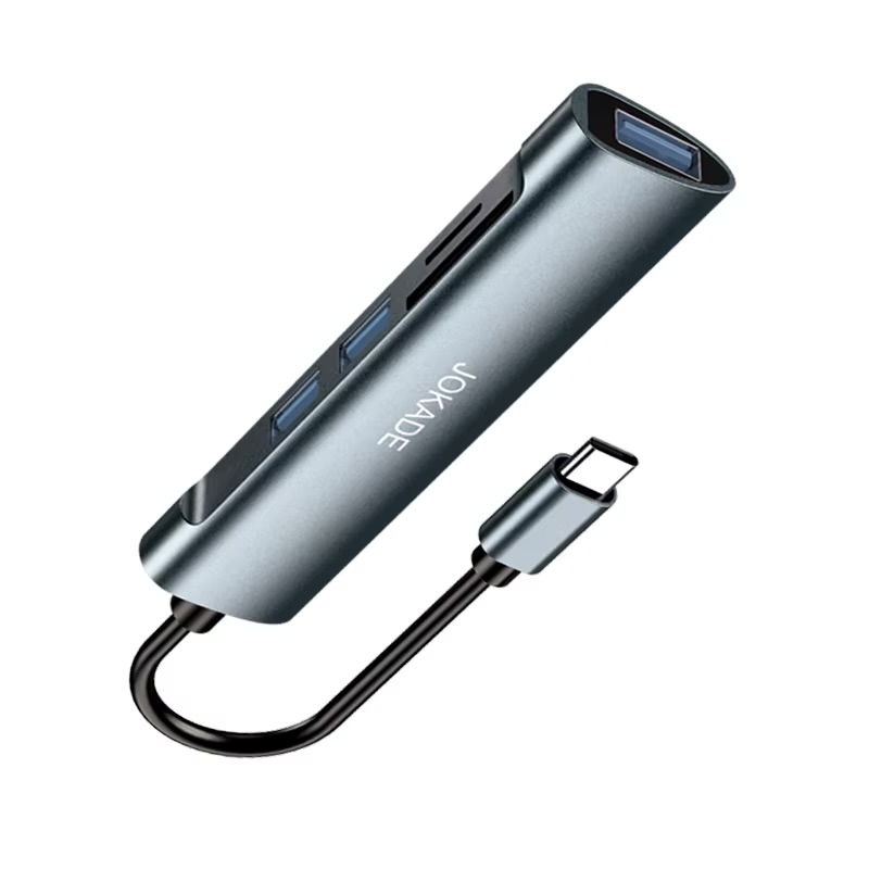 هاب 5 در 1 تایپ سی JOKADE مدل JC011 | تبدیل USB-C به 3 پورت USB 3.0 + SD + Tf