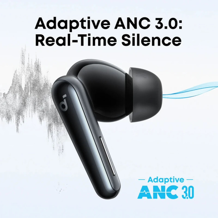هدفون بلوتوثی انکر مدل Soundcore Liberty 5 با نویز کنسلینگ فعال (ANC)، دارای سنسور نوری داخل گوش و مقاوم در برابر رطوبت و عرق سفید