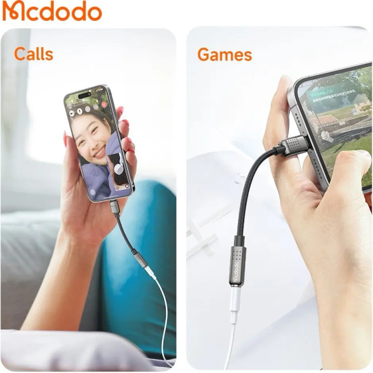 aux مبدل لایتنینگ به جک 3.5 میلی متری مک دودو مدل CA-5010