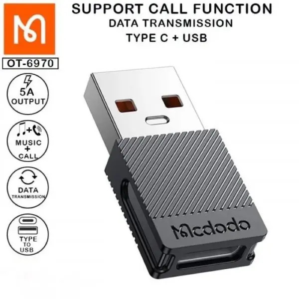 مبدل USB-C به USB-A 2.0 مک دودو مدل اصلی OT-697