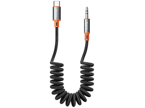 کابل تبدیل تایپسی به جک 3.5 میلیمتری صدا مک دودو Mcdodo CA-0900 Castle Series Type-C to DC3.5 Male Coil Cable مشکی