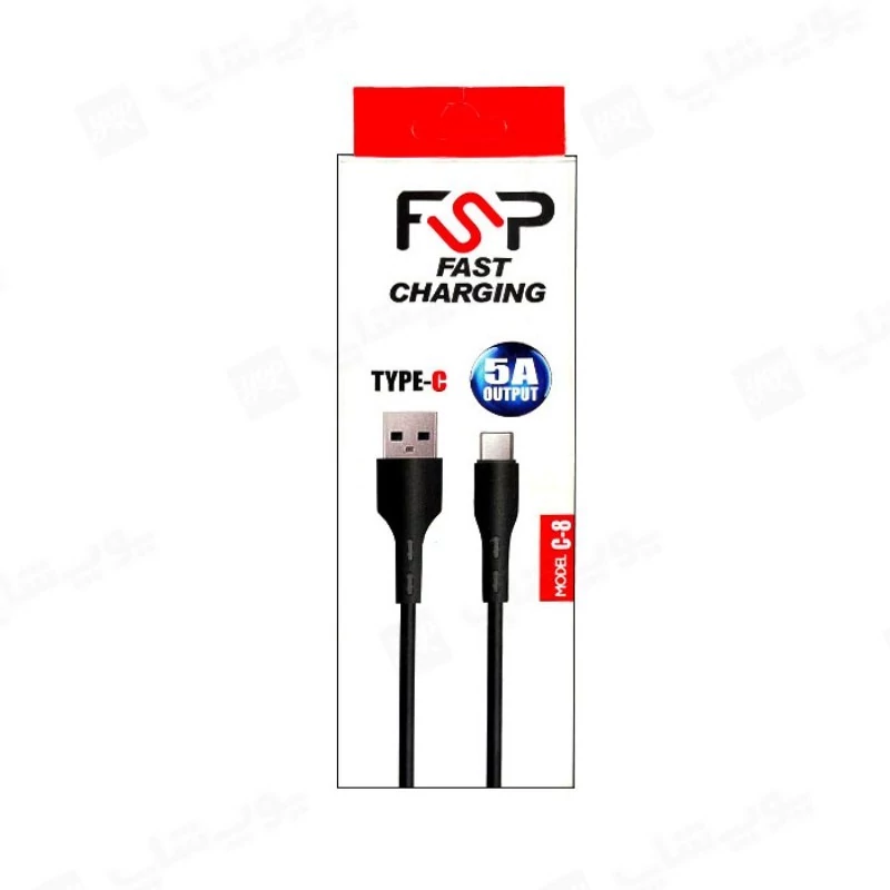 کابل شارژ تایپ سی مدل FSP پشتیبانی از  انتقال اطلاعات  و شارژ سریع
