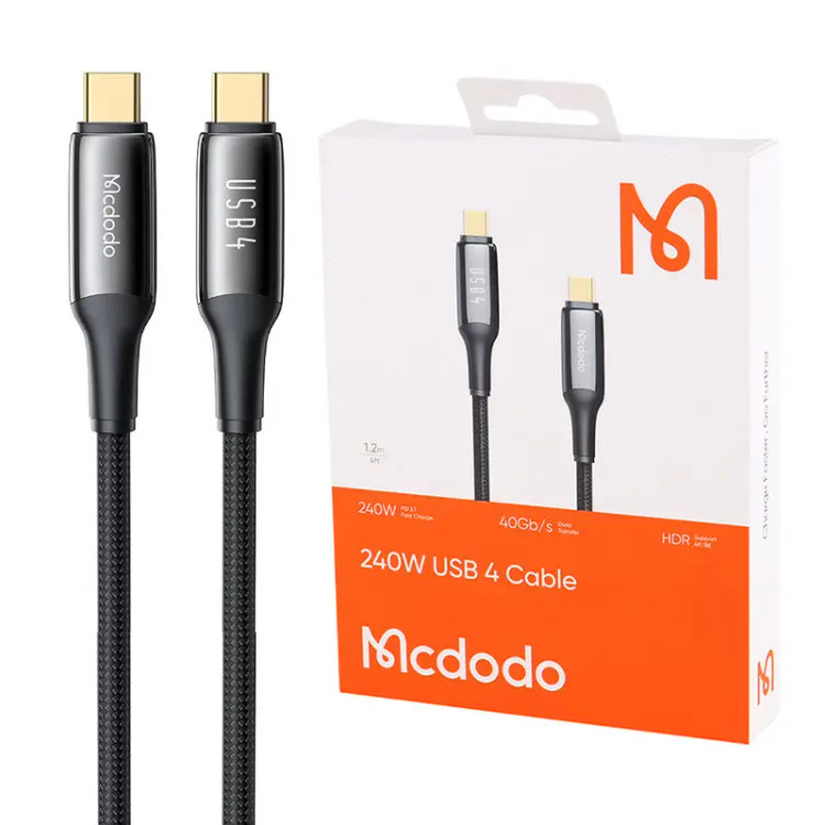 کابل USB C به USB C مک دودو مدل CA-299 فست شارژ و پشتیبانی از انتقال تصویر