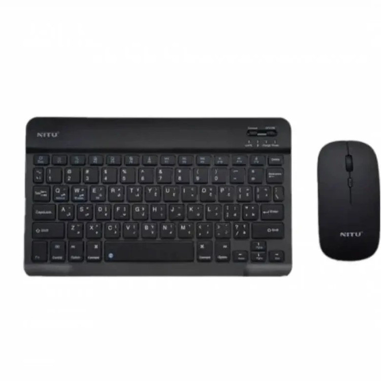 ست کیبورد و ماوس بی سیم نیتو مدل NKB02 با اتصال بلوتوث و دانگل 2.4 USB