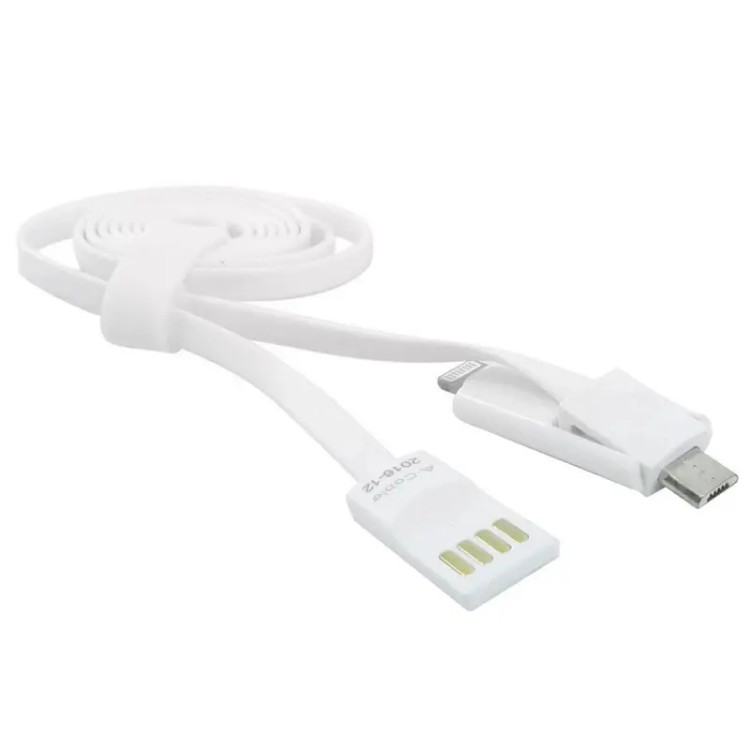 کابل شارژ 2 در 1 ARUN مدل B110M6 لایتنینگ و MICRO USB طول 1 متر