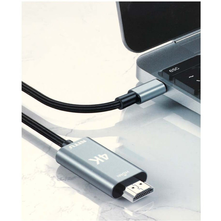 کابل تبدیل USB TYPE C به HDMI نیتو مدل NHI05 طول 2 متر با پشتیبانی از کیفیت 4K