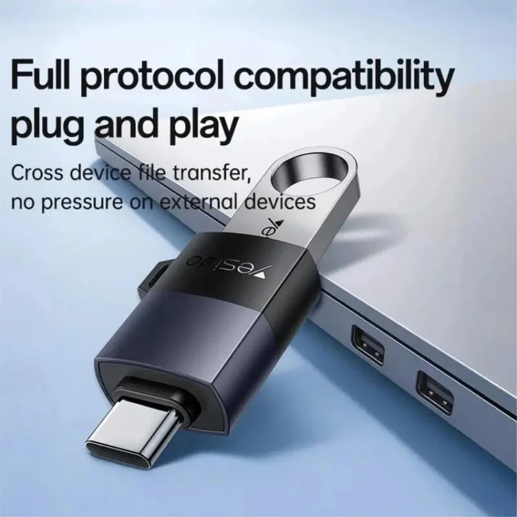تبدیل یا مبدل یو اس بی به تایپ سی /مبدلUSB به USB TYPE C یسیدو مدل GS31