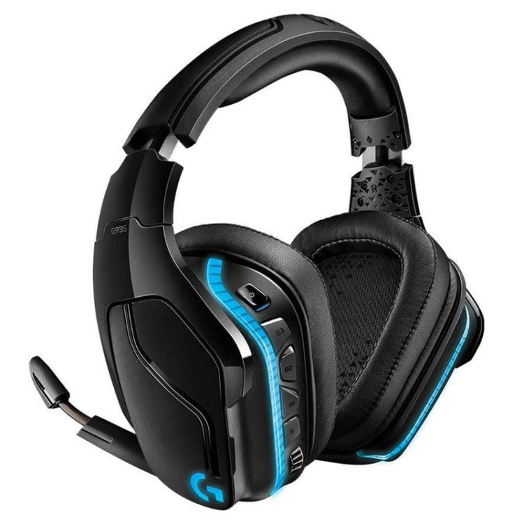 هدفون و هدست بی سیم بازی لاجیتک مدل LIGHTSYNC Wireless 7.1 RGB logitech G935
