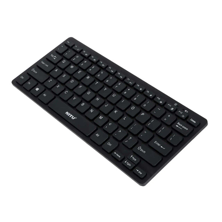 ست ماوس و کیبورد مینی بی سیم Nitu NKB05 مشکی با اتصال دانگل USB