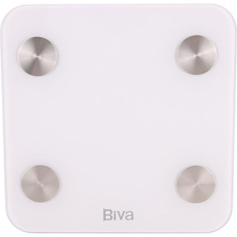 ترازو هوشمند آنالیز ترکیب بدن02 BIVA مدل SMART BODY SCALE ظرفیت 180 کیلوگرم و اتصال بلوتوث سفید