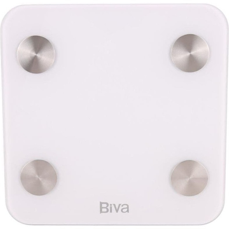 ترازو هوشمند آنالیز ترکیب بدن02 BIVA مدل SMART BODY SCALE ظرفیت 180 کیلوگرم و اتصال بلوتوث سفید