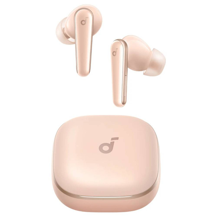 هدفون بلوتوثی انکر مدل Soundcore Liberty 5 با نویز کنسلینگ فعال (ANC)، دارای سنسور نوری داخل گوش و مقاوم در برابر رطوبت و عرق رزگلد