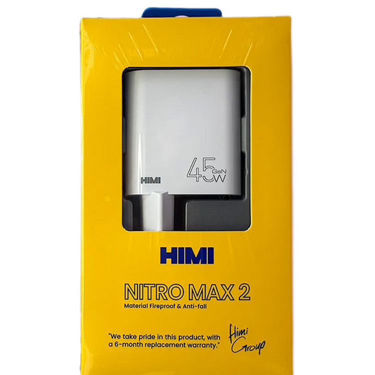شارژر دیواری 45 وات هیمی Himi مدل Nitro Max2 VQ-T47 گارانتی 6 ماهه و تعویض