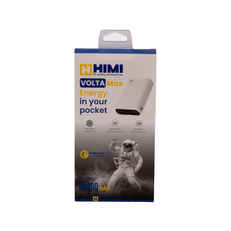 پاور بانک 10000 میلی آمپر ساعت HIMI مدل VOLTA MINI VQ با شارژ سریع و نمایشگر دیجیتال و گارانتی تعویض