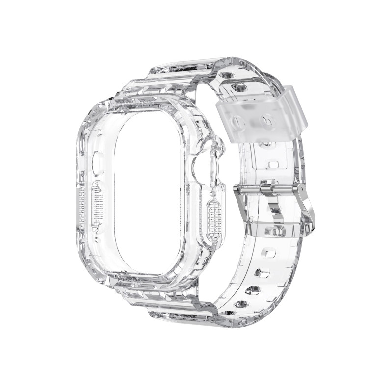 کاور و بند اپل اپل واچ به سایز های 38/40/41 apple watch بی رنگ شفاف شفاف مدل جیشاک