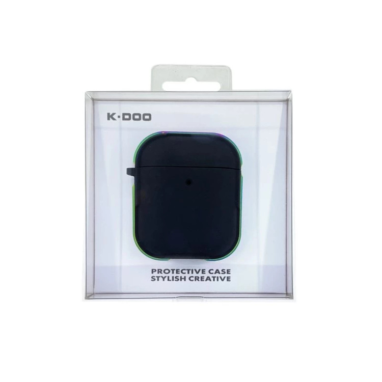 کاور ضدضربه ایرپاد 1 و 2 کی زددو KZDOO مدل Ceashguard همراه با قلاب فلزی محافظ کیس Airpods 1\2 مشکی
