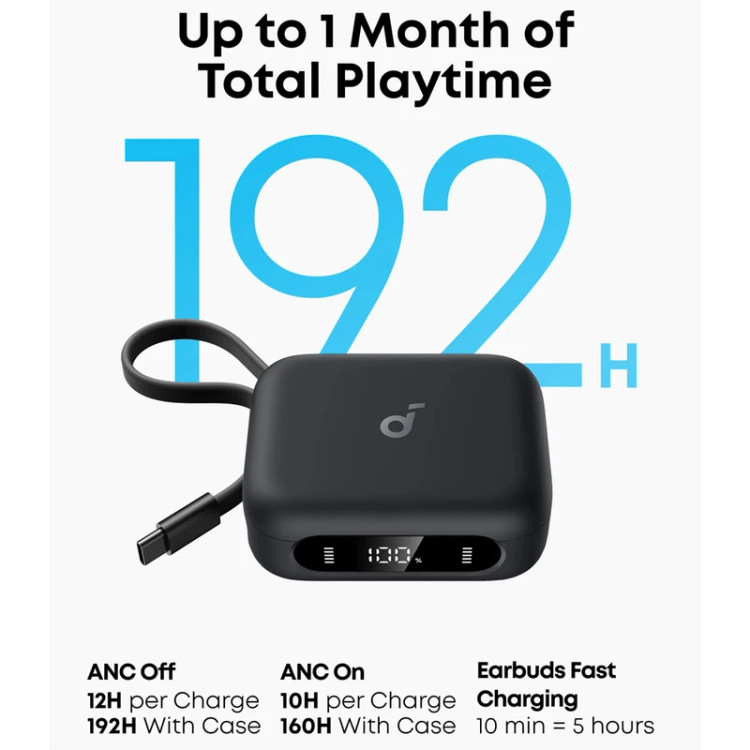 هندزفری بلوتوثی Soundcore P41i by Anker با ANC، پاوربانک 3000mAh و کیس شارژ اصلی و گارانتی سفید