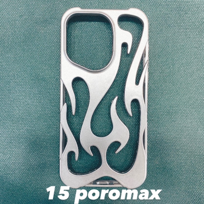 قاب و کاور گوشی اپل مدل دراگون آیفون اپل 15 پرومکس iphone 15 poro max نقره ایی