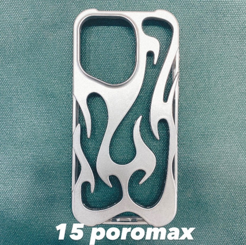 قاب و کاور گوشی اپل مدل دراگون آیفون اپل 15 پرومکس iphone 15 poro max نقره ایی