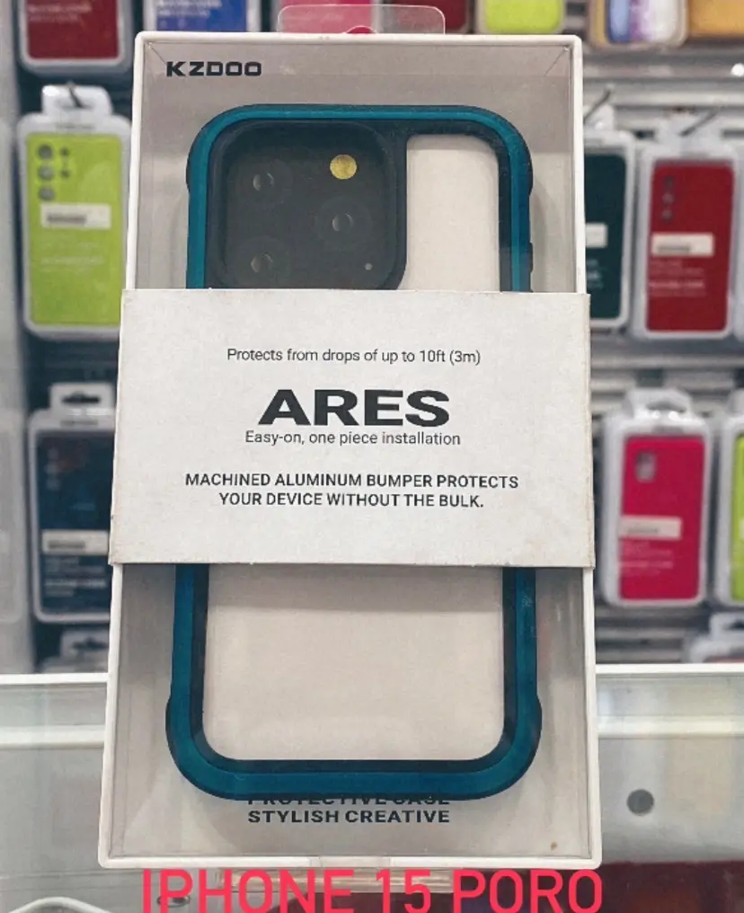قاب KZDOO Ares اورجینال آیفون 15 پرو iphone 15 poro رنگ سرمه ایی