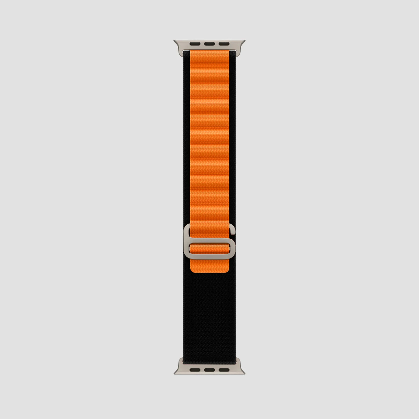 بند پارچه ایی برزنتی اپل واچ لوپ آلپاین مدل Durapro Flex مناسب apple Watch سایز 42/44/45/49 مشکی و نارنجی