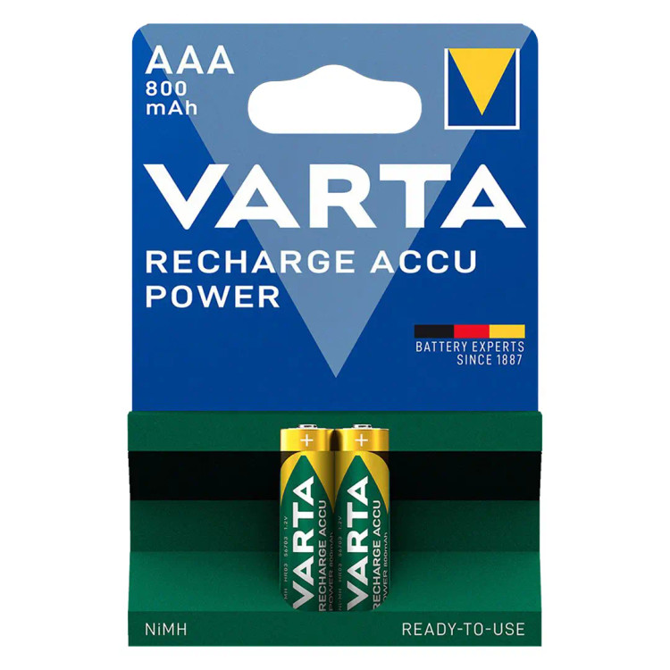 باتری نیم قلمی قابل شارژ وارتا varta مدل ACCU power Ready-to-use 800 بسته 2 عددی2