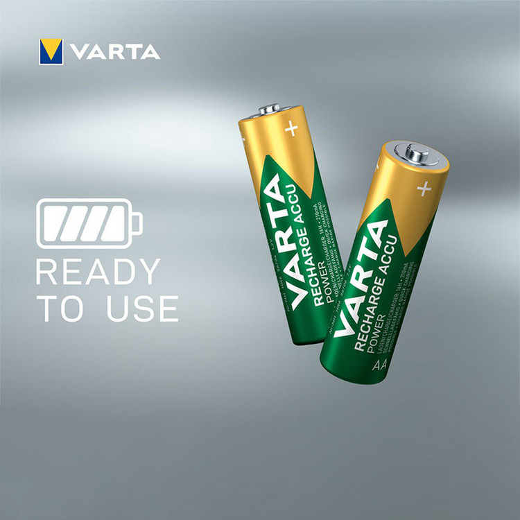 باتری نیم قلمی قابل شارژ وارتا varta مدل ACCU power Ready-to-use 800 بسته 2 عددی2