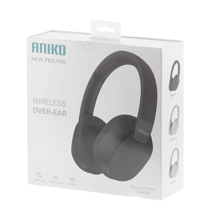 هدفون و هدست بی سیم Aniko AH370 Wireless OVER - Ear بلوتوثی مشکی