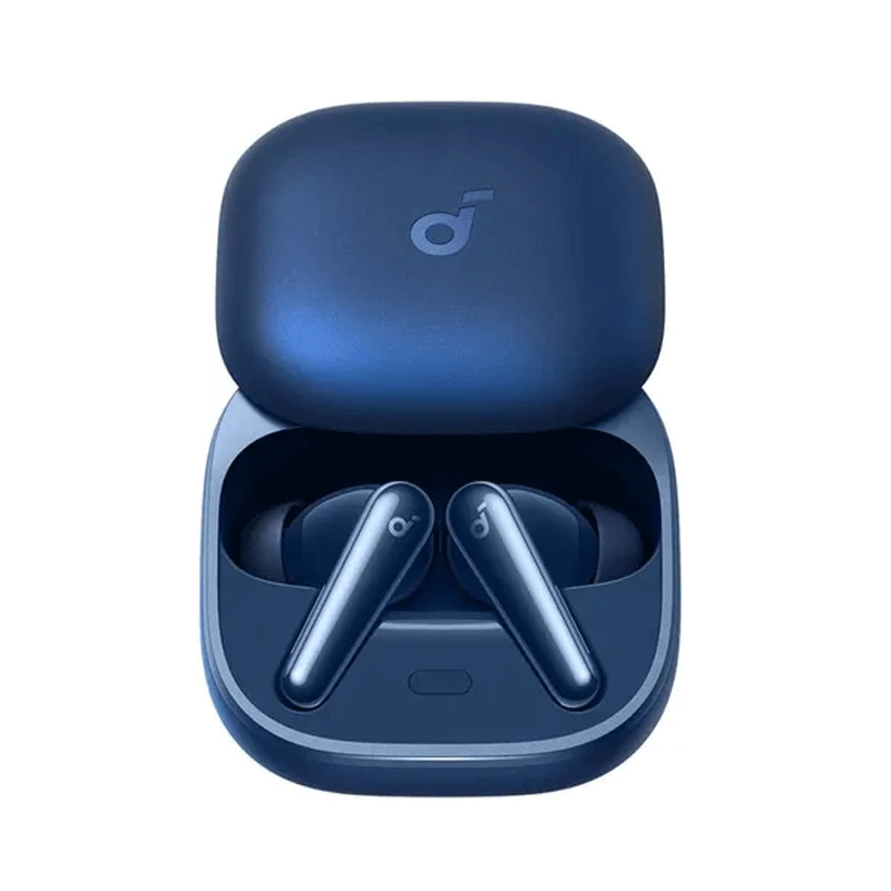 هدفون بلوتوثی انکر مدل Soundcore Liberty 5 با نویز کنسلینگ فعال (ANC)، دارای سنسور نوری داخل گوش و مقاوم در برابر رطوبت و عرق سرمه ایی